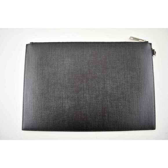 Givenchy Paris Black White Logo Purple Printed Phoenix Bird Zip Pouch Clutch Bag - Picture 8 of 12